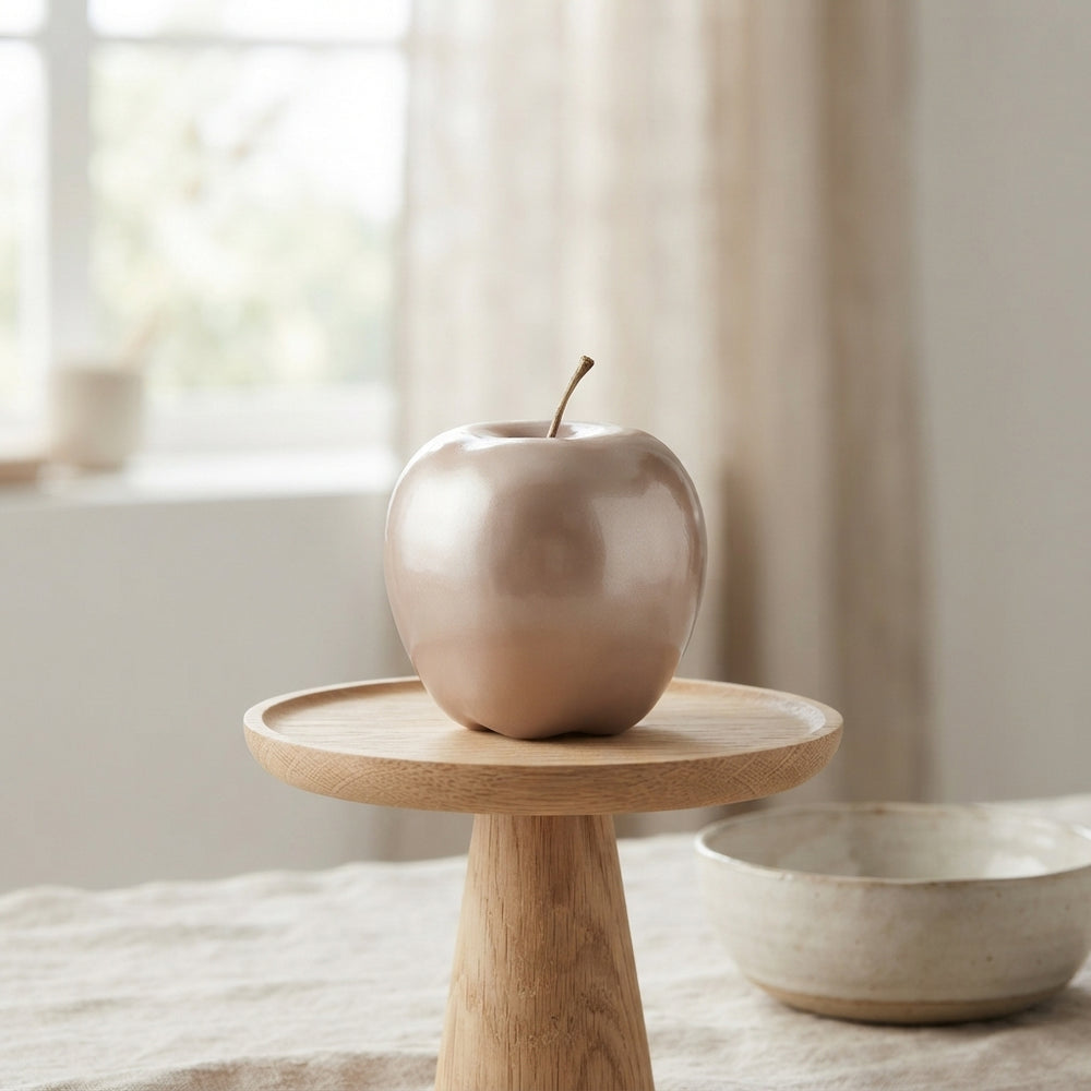 Taupe Wax Apple Decorative Stem