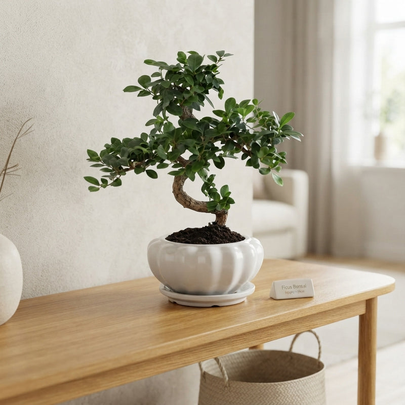 Mixed Bonsai Green Houseplant – 17cm Ceramic Pot