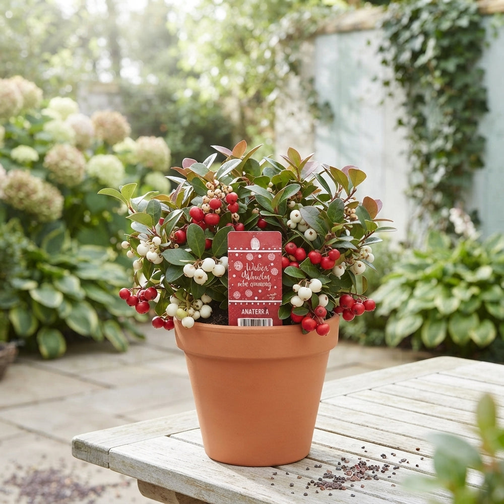 Gaultheria Red and White Berry Plant – 14cm Pot