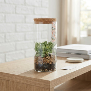 Recreate Glass Terrarium Arrangement – 9cm