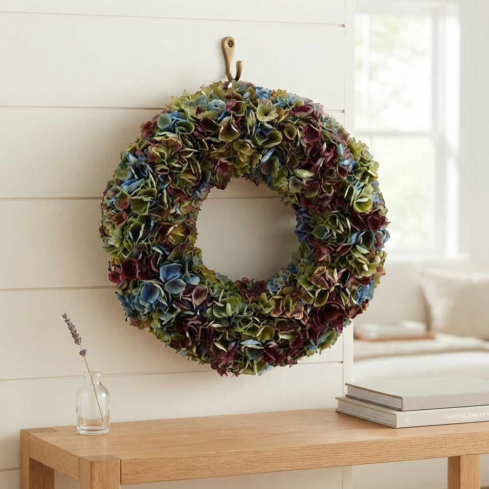 Mixed Hydrangea Wreath – 35cm