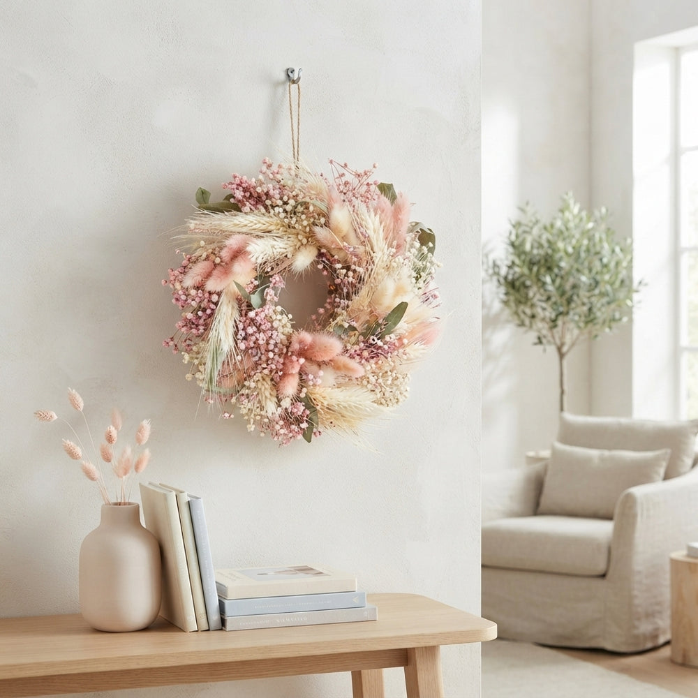 Pale Pink Decorative Wreath – 20cm