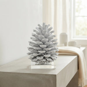 White Pine Cone Christmas Decoration