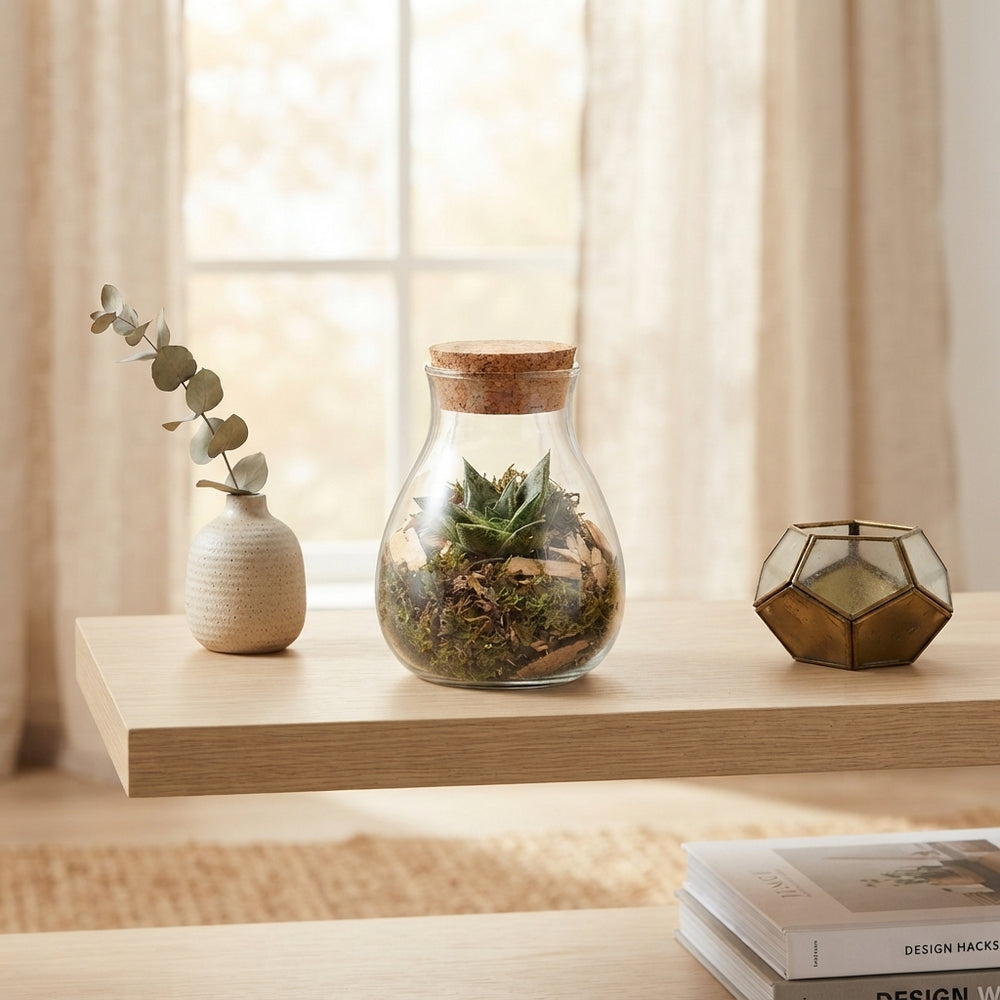 Gasteria Terrarium Arrangement – 10cm Glass Bowl