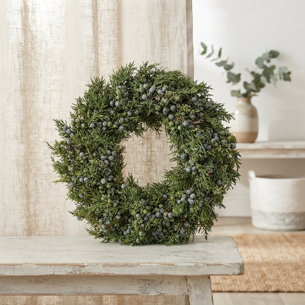 Mixed Colour Juniperus Wreath – 30cm