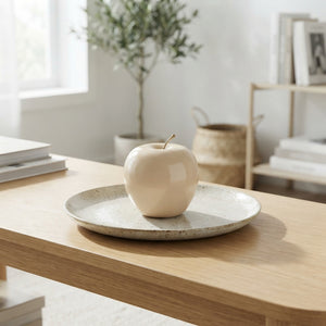 Taupe Wax Apple Decorative Stem