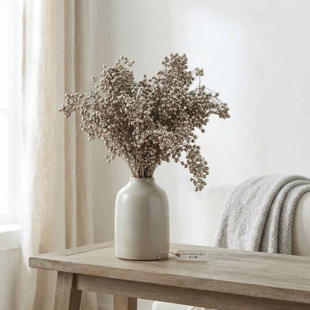 Platinum Schinus Greenery Bunch – 10 Stems