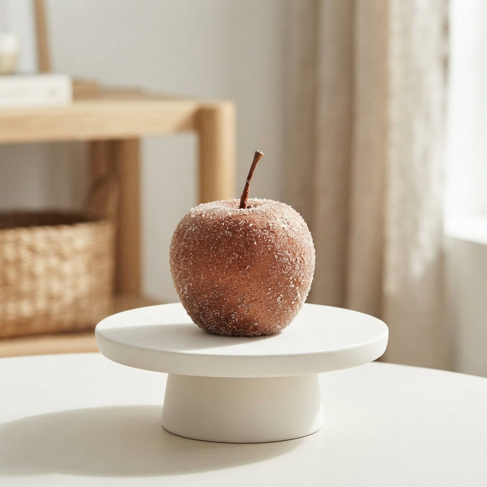 Ivory and White Wax Apple Decorative Fruit