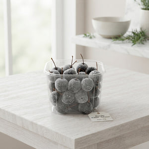 Black Wax Apple Decorative Branches – 8 Stems