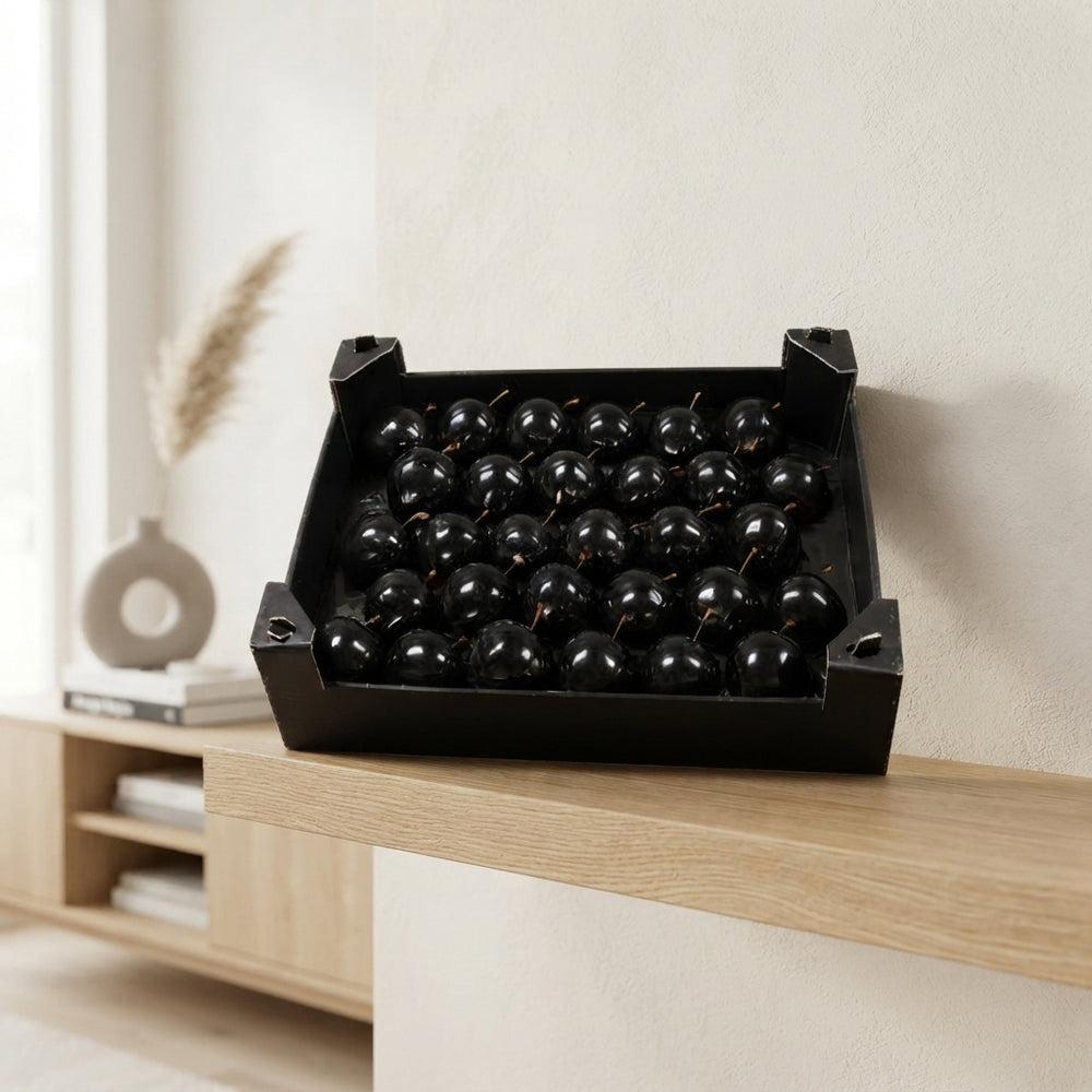 Black Wax Apple Decorative Stems