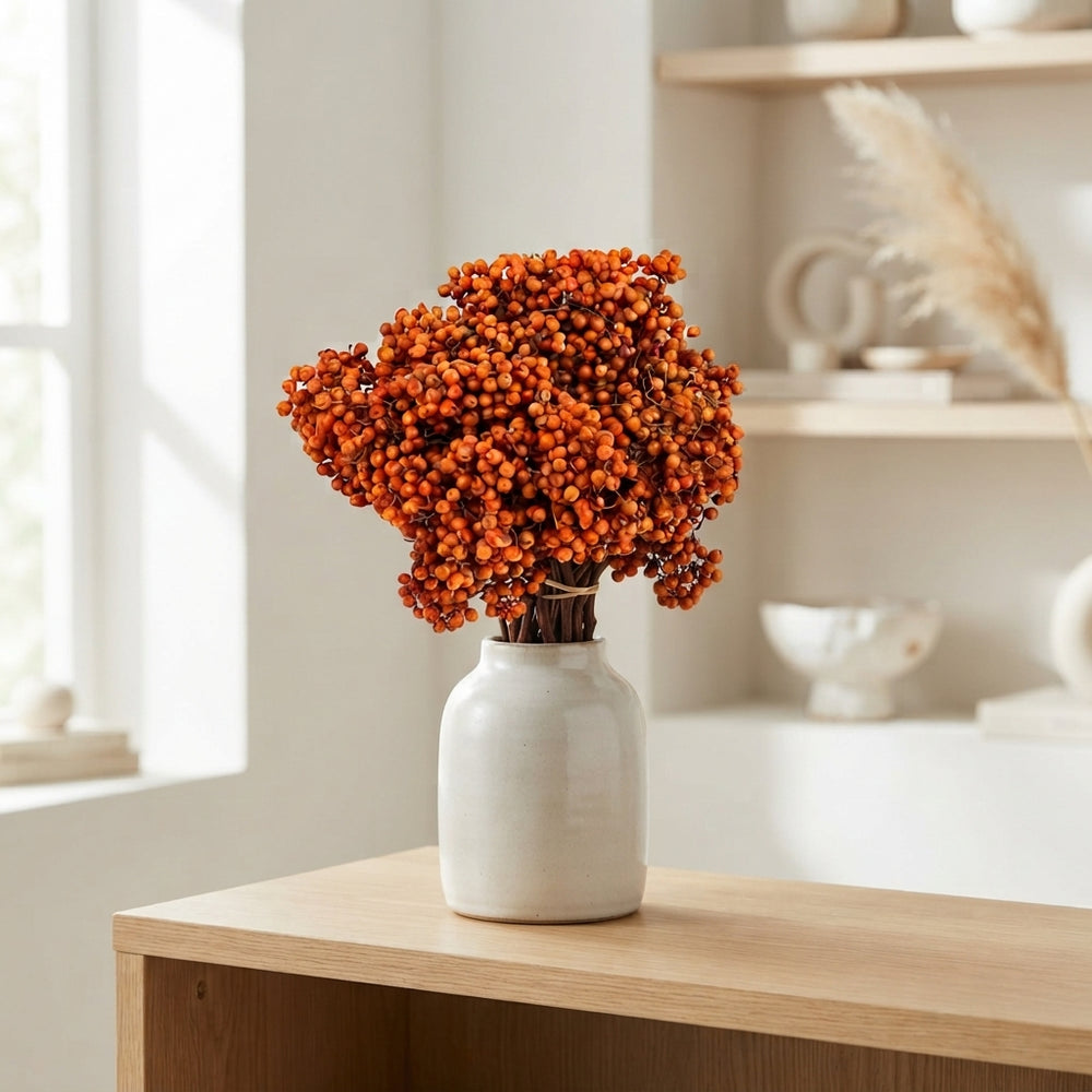Dried Tangerine Orange Bunch – 10 Stems