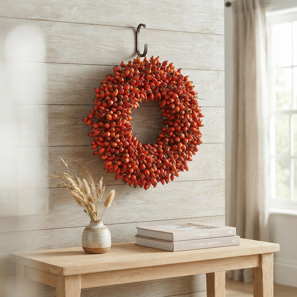 Orange Rosehip Wreath – 30cm