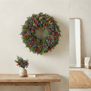 Mixed Colour Cornus Berry Wreath – 20cm