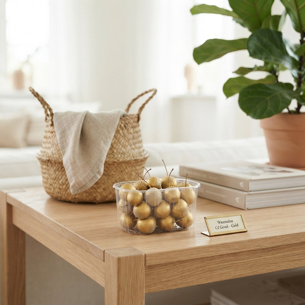 Gold Wax Apple Branches – Decorative Stems