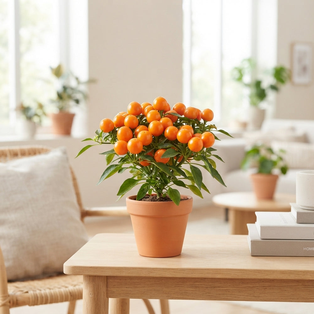 Orange Waxflower Decorative Stems