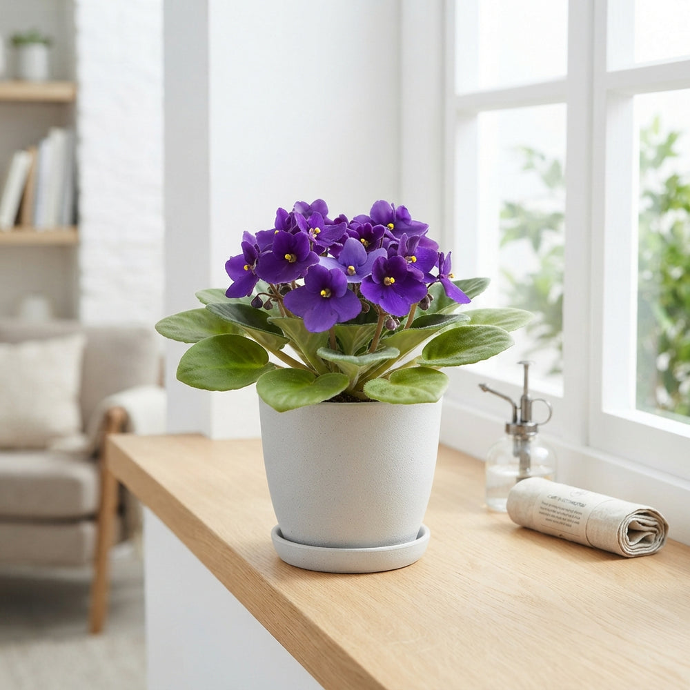 Mixed African Violet (Saintpaulia) – 12cm Pot