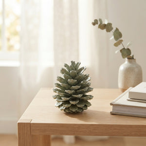 Green Wax Pine Cone Decoration