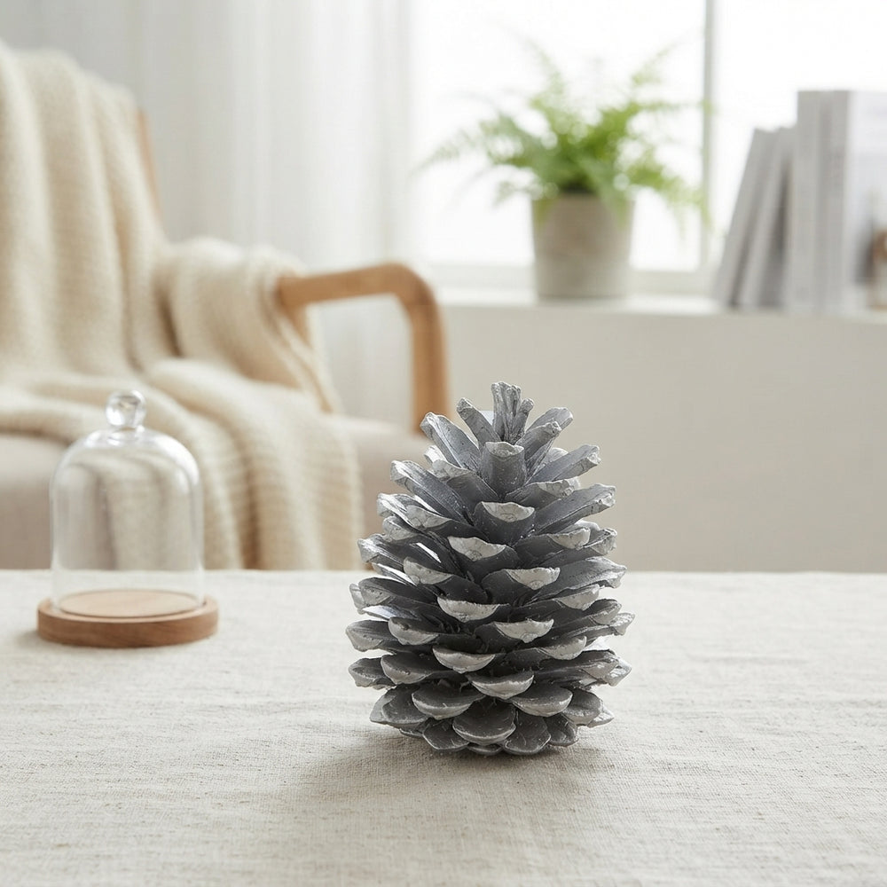 Brown Wax Pine Cone Decoration