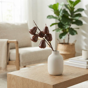 Chocolate Wax Apple Decorative Stems