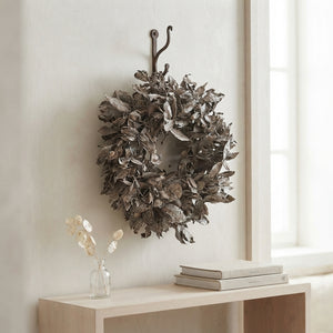 Antique Brown Oak Leaf Wreath – 30cm