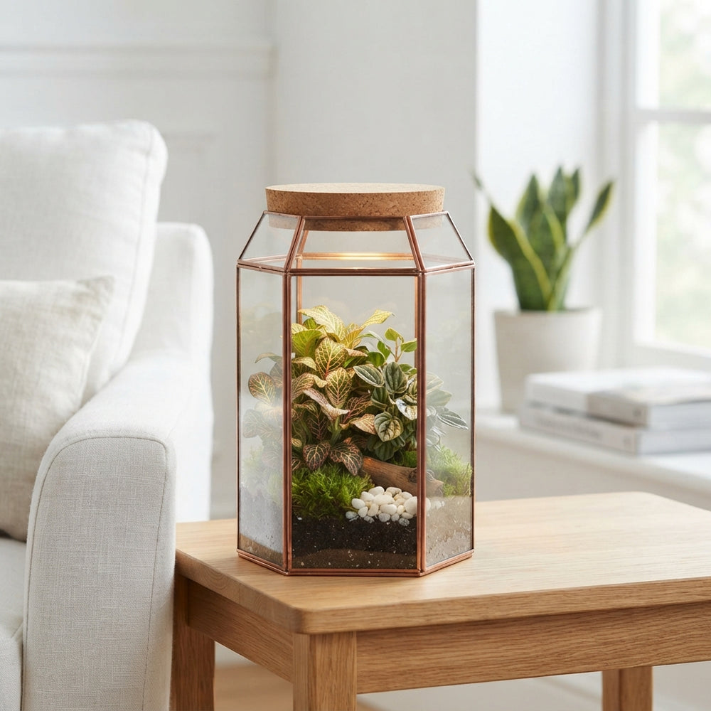 Cosmolight LED USB-C Glass Terrarium – 12cm
