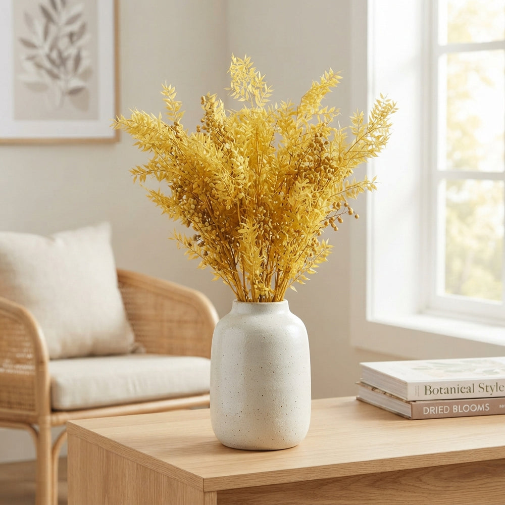 Yellow Schinus Dried Foliage Bunch