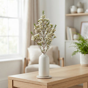 Ivory Wax Flower Decorative Stems