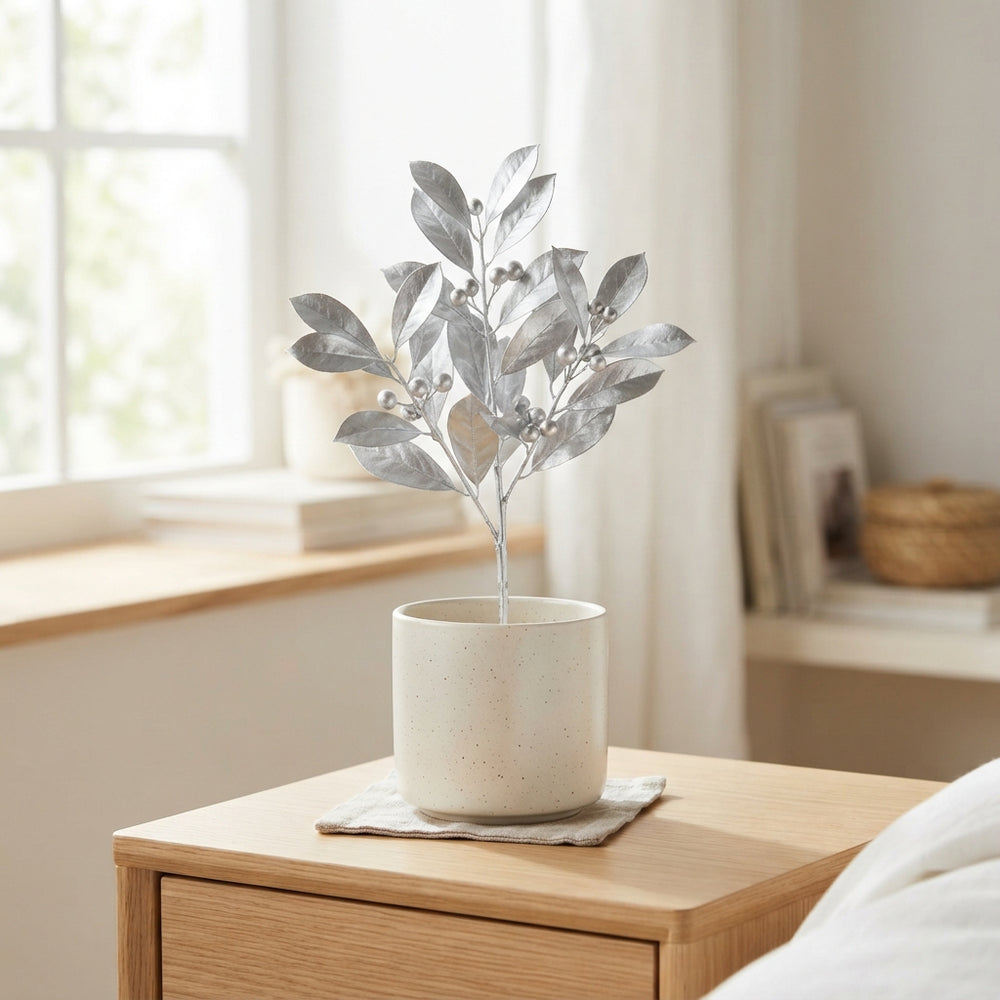 Silver Wax Apple Decorative Stem
