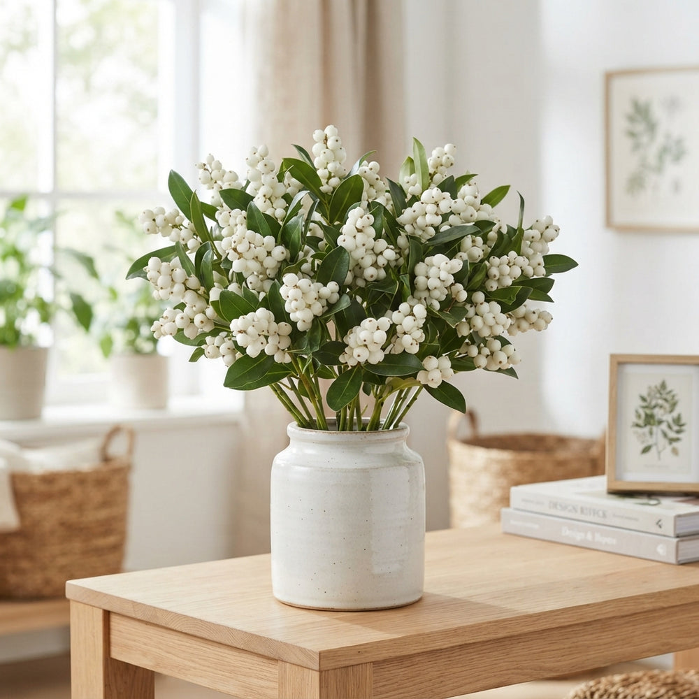 White Wax Apple Decorative Stems