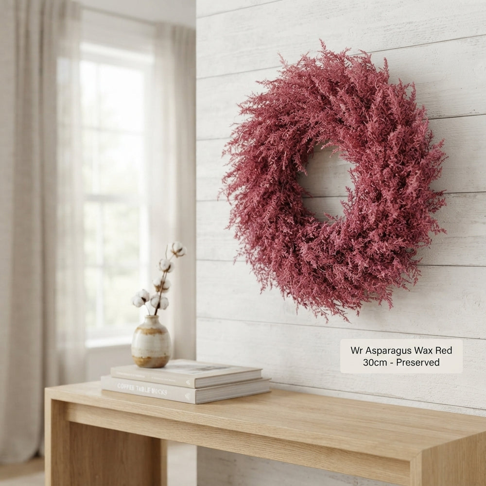 Red Asparagus Wreath – 30cm