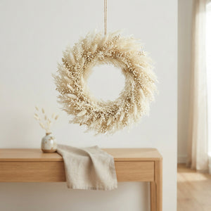 Cream Asparagus Wreath – 30cm