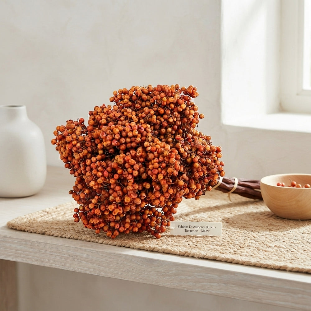 Dried Tangerine Orange Schinus Bunch