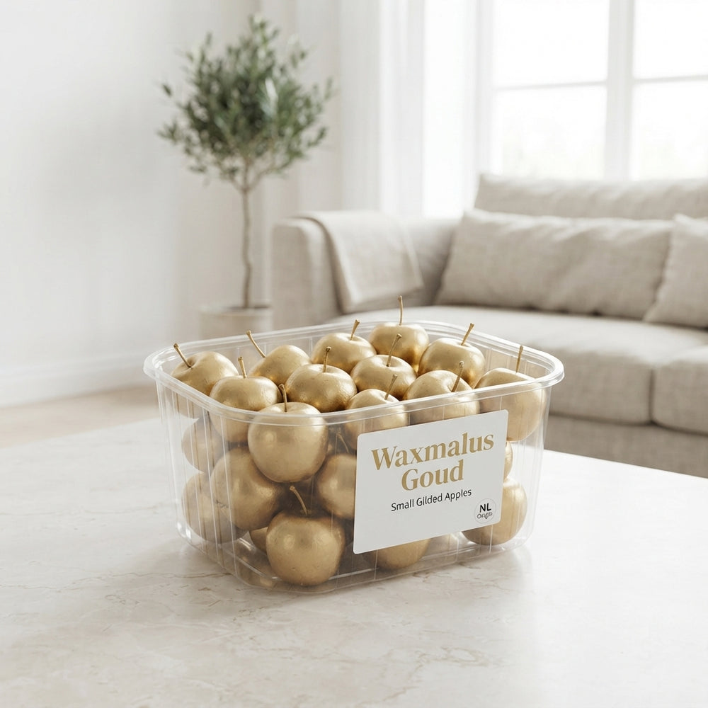 Gold Wax Apple Decoration
