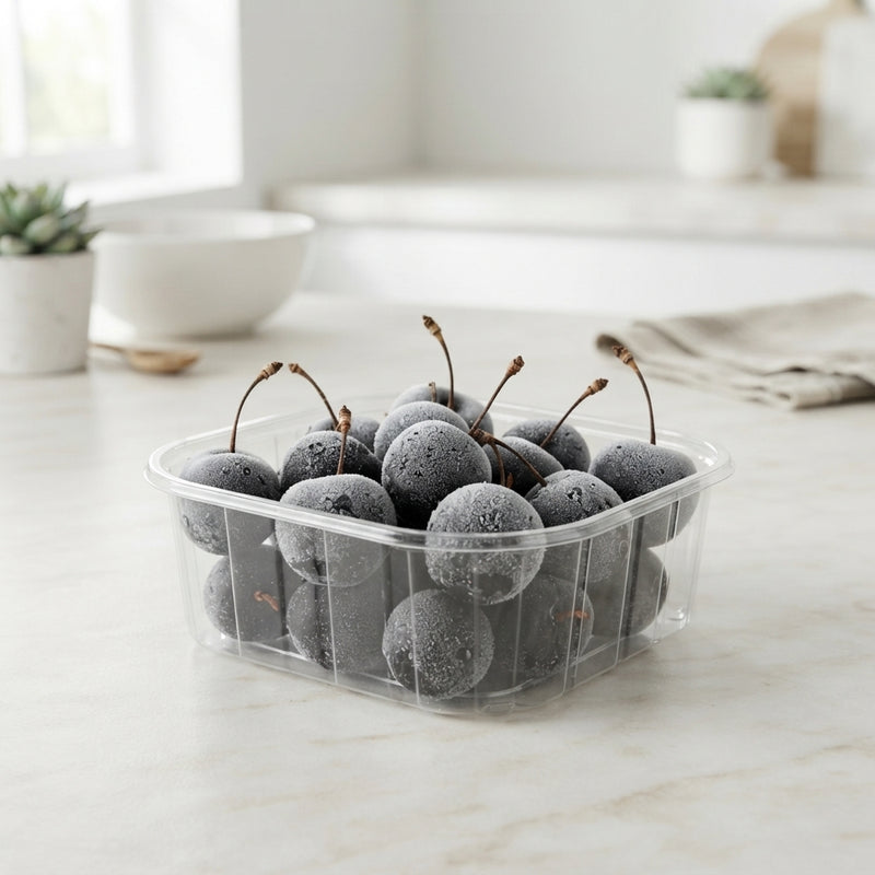 Black Wax Apple Decorative Stems – 8 Pack