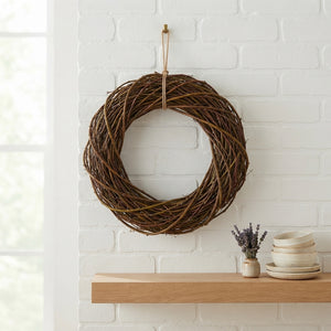 Natural Brown Willow Wreath – 45cm