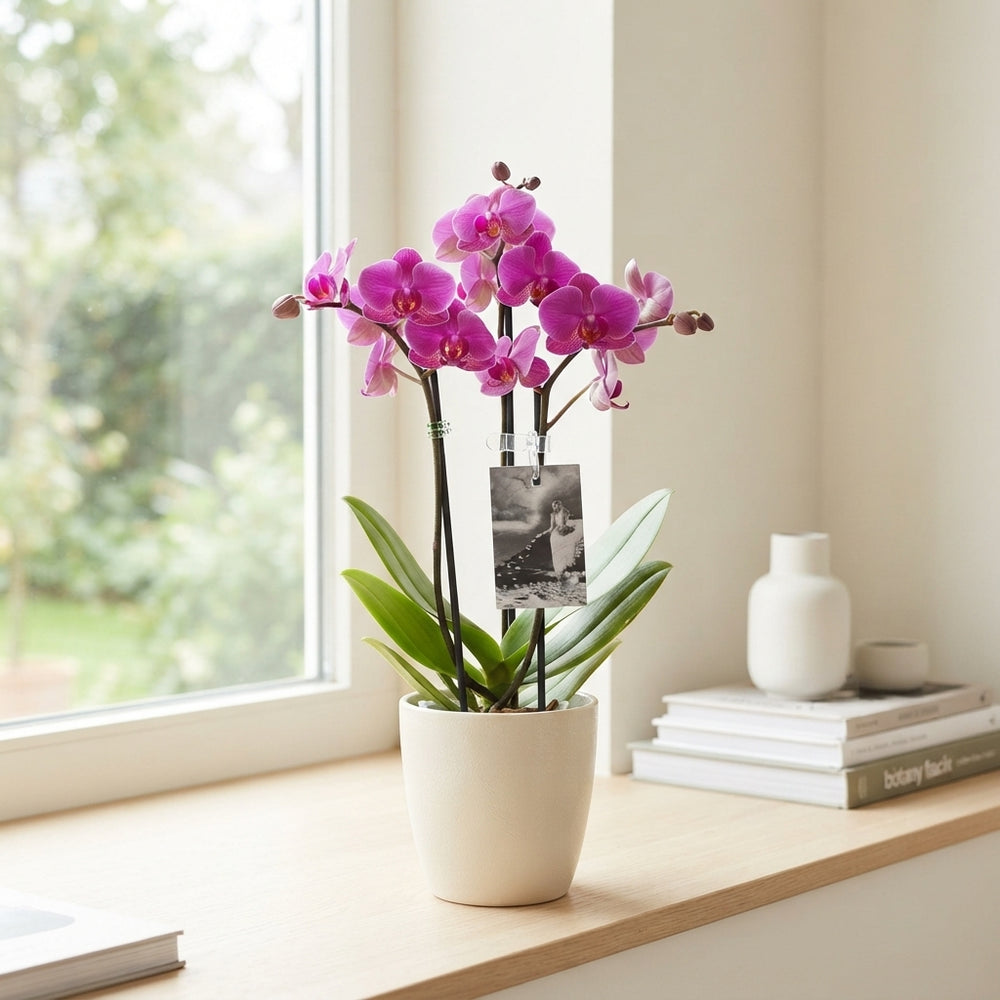 Mixed Phalaenopsis Orchid ‘Goddess’ – 12cm Pot