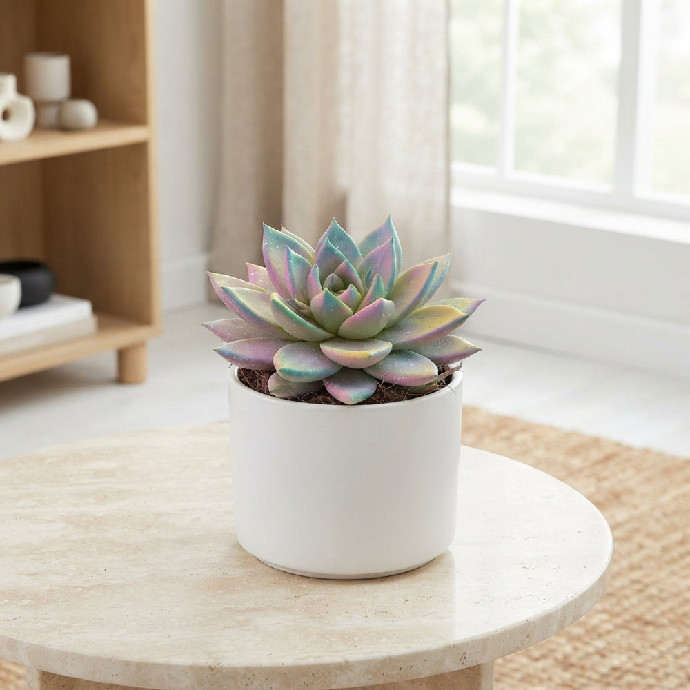 Echeveria ‘Rainbow’ Glitter Succulent – 12cm Pot