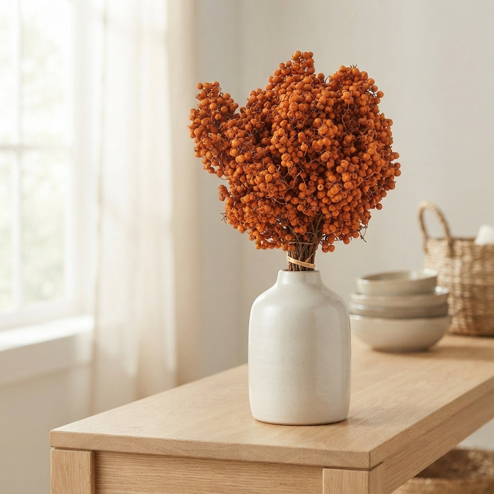 Orange Schinus Decorative Bunch – 10 Stems