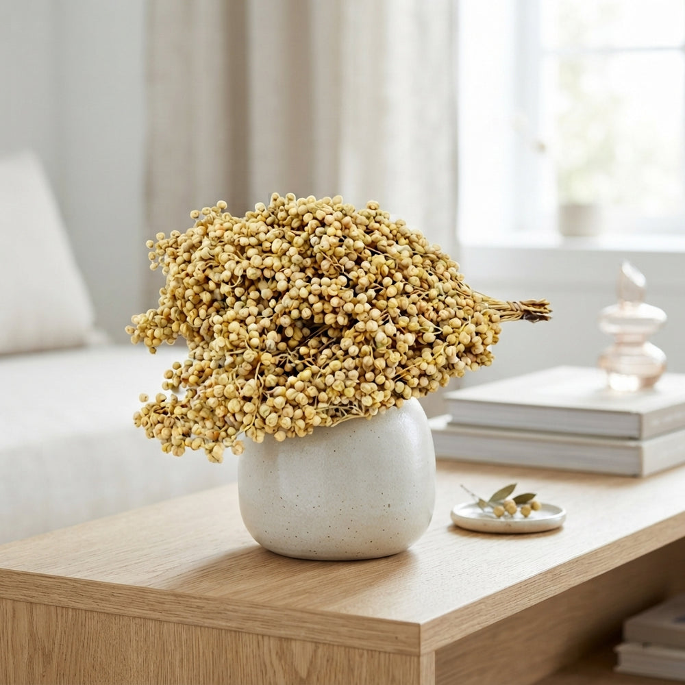 Yellow Schinus Decorative Stems – Bunch of 10