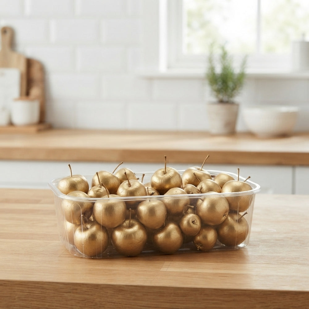 Gold Wax Apple Decorative Stems