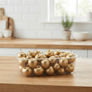 Gold Wax Apple Decorative Stems