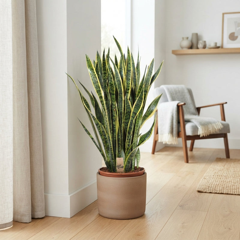 Snake Plant (Sansevieria trifasciata) – 35cm Pot, 110cm