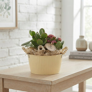 Elise Glass Plant Arrangement on Stand – 18cm